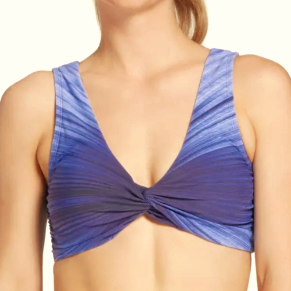 CALIA Swim Top Women's Size XS Carrie Underwood Reversible Knot Purple Ombre